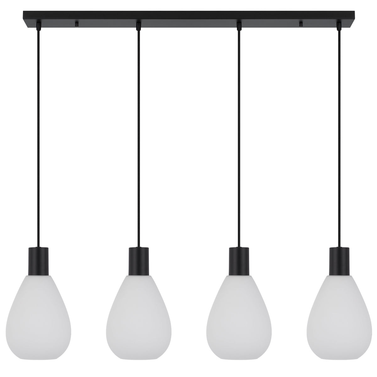 Matera TFS 4 LIGHTS PENDANT 4x25wE27max D:160 H:210 TEX:2m BLACK MATT/OPAL MATT