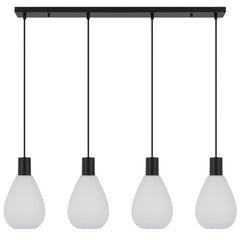 Matera TFS 4 LIGHTS PENDANT 4x25wE27max D:160 H:210 TEX:2m BLACK MATT/OPAL MATT