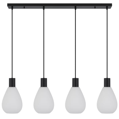 Matera TFS 4 LIGHTS PENDANT 4x25wE27max D:160 H:210 TEX:2m BLACK MATT/OPAL MATT