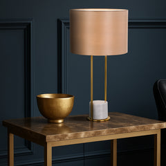 TFS TABLE LAMP 25wE27max D:320 H:600 cable2.0 line swt WHITE/ANT GOLD/CREAM