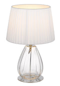 TFS TABLE LAMP 25wE27max D:290 H:450 Inline Switch CHROME/CLEAR/IVORY