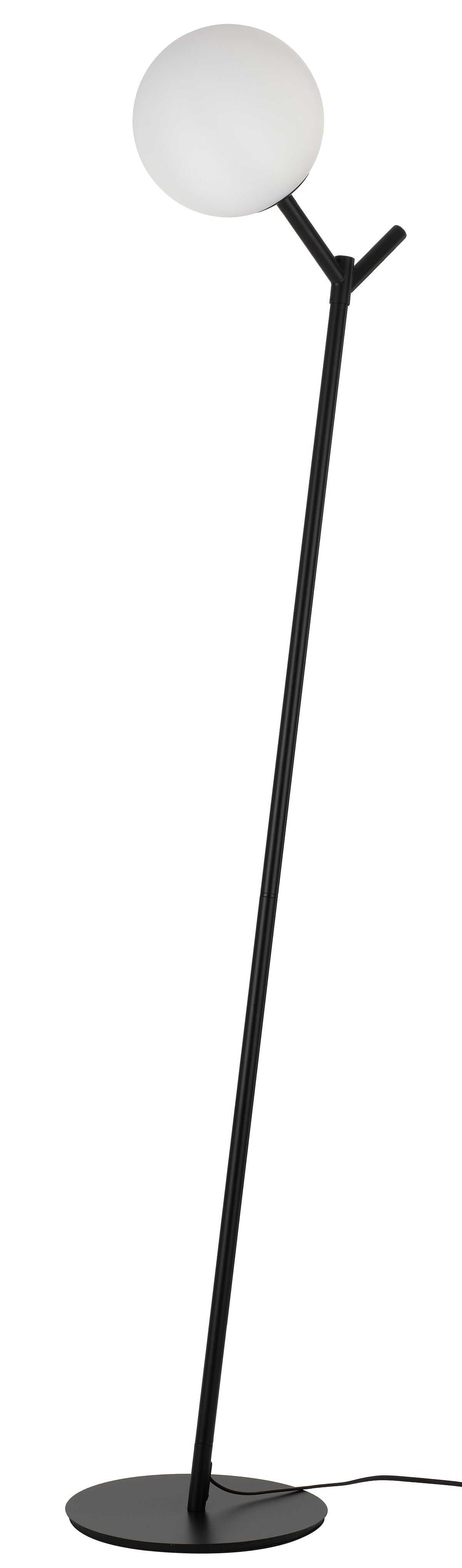 TFS FLOOR LAMP 25wE27max D:200 H:1510 BASE PLATE:280 Foot Switch BLACK/OPAL MATT