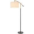 TFS FLOOR LAMP 25wE27max L940 W400 H1650 2.0m foot swt BLACK MARBLE/GOLD/IVORY SHADE