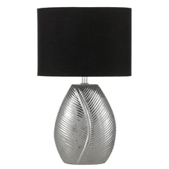 TFS CERAMIC TABLE LAMP 25wE27max H:400 D:260 CHROME/BLACK