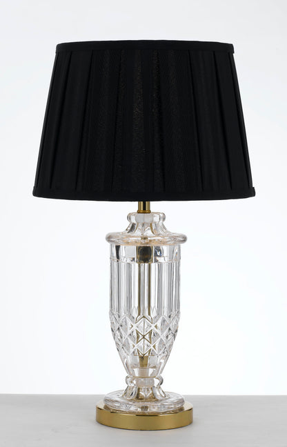 TFS TABLE LAMP 40wE27max D:290 H:510 GOLD CLEAR BLACK