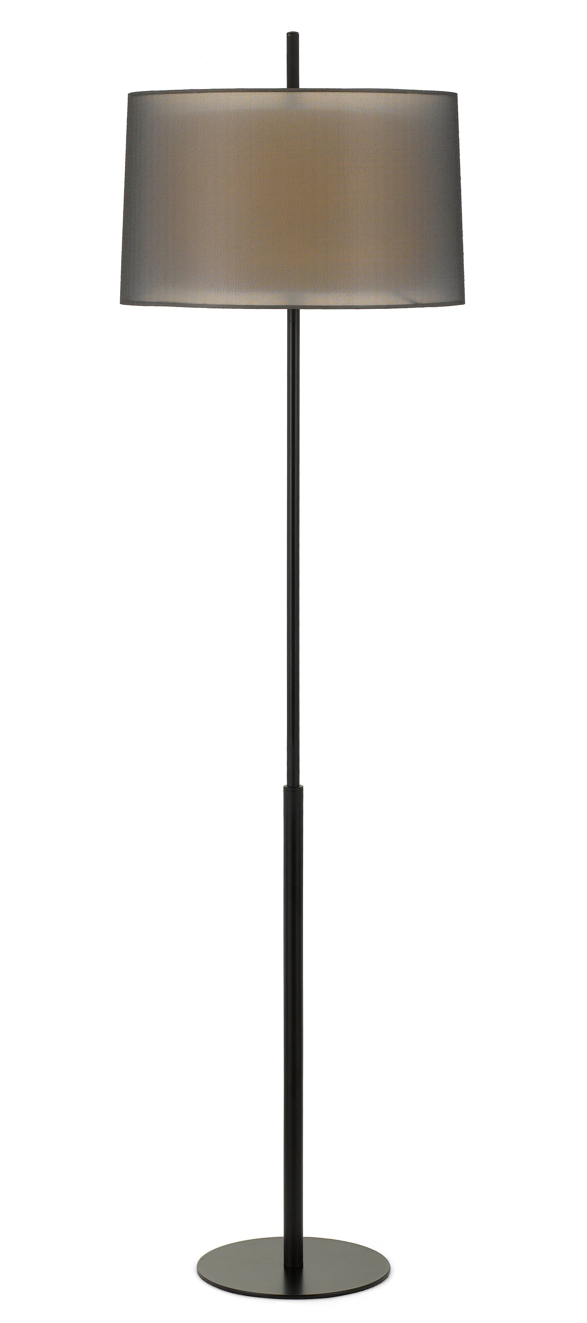 TFS FLOOR LAMP (2-PART KIT) 40wE27max H:1500 D: 430 BLACK body / BLACK&WHITE shade