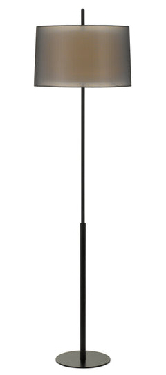TFS FLOOR LAMP (2-PART KIT) 40wE27max H:1500 D: 430 BLACK body / BLACK&WHITE shade