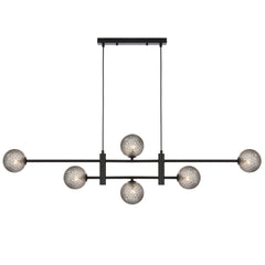 Aosta TFS 6LT PENDANT 6x6wG9max KIT L1300 W120 H355 CAB2m BLACK / SMOKE