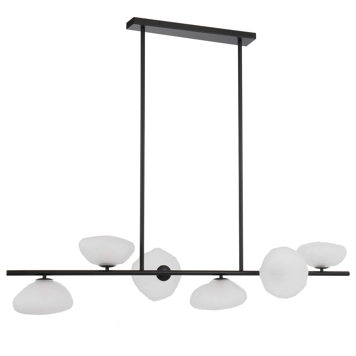 Biarritz TFS 6 LTS PENDANT 6x6wG9max L1500 GLASS D200 BLACK / FROST GLASS