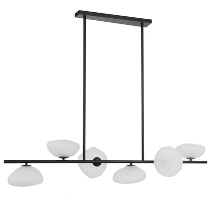 Biarritz TFS 6 LTS PENDANT 6x6wG9max L1500 GLASS D200 BLACK / FROST GLASS