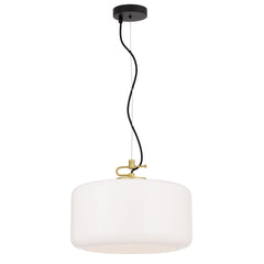 TFS LARGE PENDANT 25wE27max D:400 H:200 cab:2m BRASS MATT/OPAL
