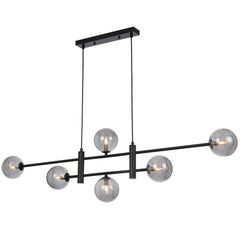 Aosta TFS 6LT PENDANT 6x6wG9max KIT L1300 W120 H355 CAB2m BLACK / SMOKE