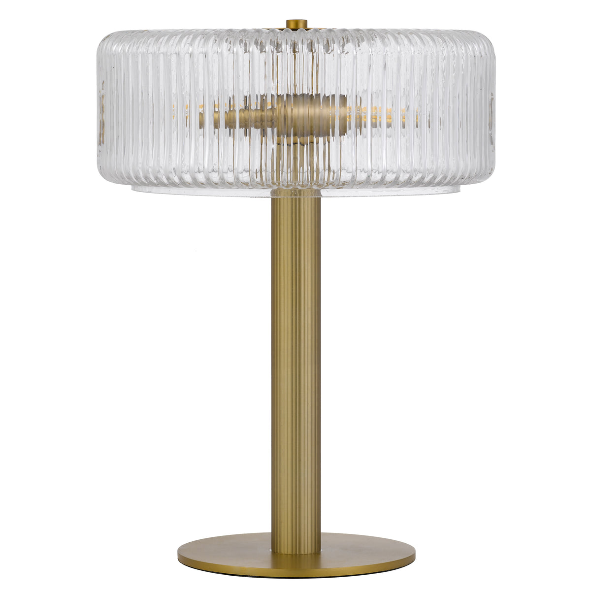 Basel TFS TABLE LAMP 2x25wE14max D300 H390 touch switch ANTIQUE BRASS / CLEAR