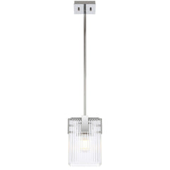 Zanomont TFS 1 LT PENDANT 25wE27max L180 W180 H250 rod (2*600+ 1*300) CHROME / CLEAR GLASS