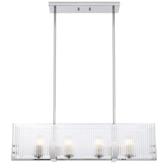 Teramont TFS 4 LT PENDANT 4x25wE14ma L860 W180 H210 rod (2*600 +1*300) CHROME/CLEAR GLASS