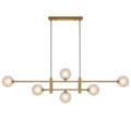 Catania TFS 6LT PENDANT 6x6wG9max KIT L1300 W120 H355 CAB2m ANT GOLD/ FROST TEAR PATTERN
