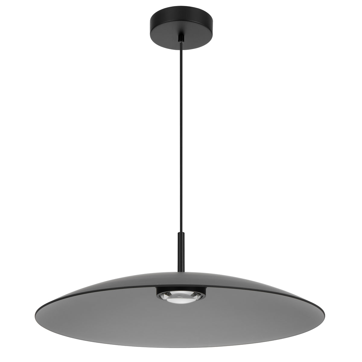 Noraline TFS PENDANT 2x6wLED nonDIM 3000K D:600 cab.2m BLACK MATT/ SMOKE