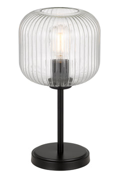 TFS TABLE LAMP 25wE27max D:205 H:390 BLACK/CLEAR