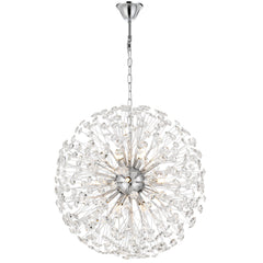 TFS 12LT PENDANT 12x6wG9max D:600 CHAIN 2M CRYSTAL H: 240 CHROME / CLEAR