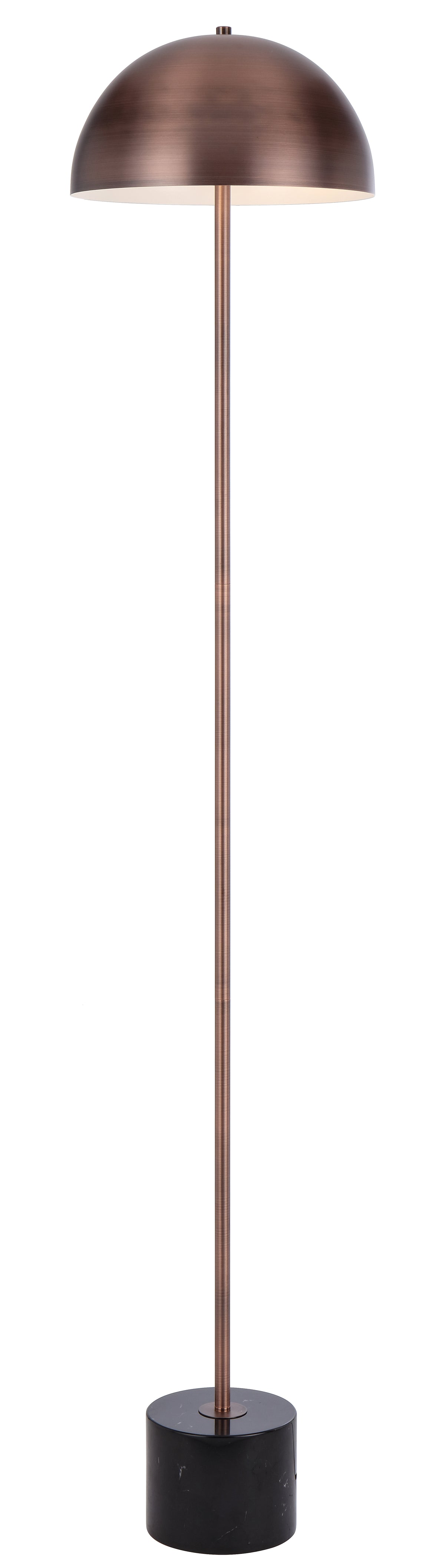 TFS FLOOR LAMP 2x25wE27max D:300 H:1500 cable2.0 foot swt BLACK MARBLE/BRONZE