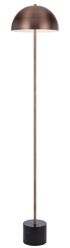 TFS FLOOR LAMP 2x25wE27max D:300 H:1500 cable2.0 foot swt BLACK MARBLE/BRONZE
