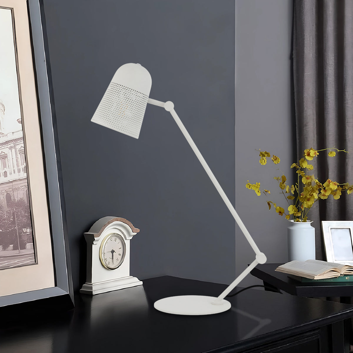 TFS TABLE LAMP 25wE27max D200 H650 INLINE SWITCH OFF-WHITE RAL9002
