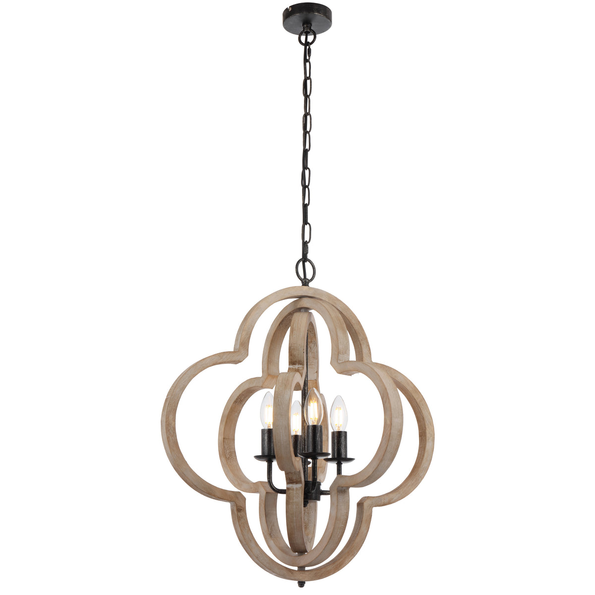 Haven TFS 4LT PENDANT 4x25wE14max L550 Wxx0 H620 Chain 2M BLACK / MERANTI
