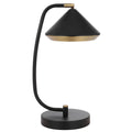 TFS TABLE LAMP 6wG9max L280 W200 H430 inline switch BLACK MATT/YELLOW BRASS