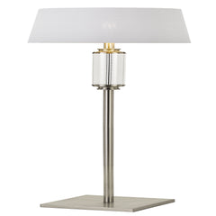 Ivory TFS FLOOR LAMP 25wE27max D:330 H:1550 cable2.0 FOOT SWT NICKEL/CLEAR+WHITE/SILVER