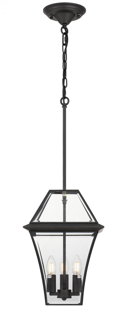 TFS 27 PENDANT 25wE14max L:275 H:400 - IP43 BLACK/CLEAR ROD:300mm + CHAIN:1000