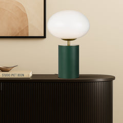 TFS TOUCH TABLE LAMP 5wE14 3000K D200 H320 GREEN 6028/ GOLD/ OPAL GLOSS