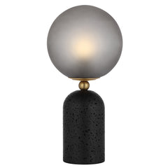 TFS TABLE LAMP 25wE27max D:200 H:420 INLINE BLACK TRA/ DARK ANT BRASS/GREY SMOKE