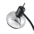 TFS FLOOR LAMP 25wE27max L:560 W:250 H:1350 TOGGLE SWT BLACK MATT/ SMOKE GLASS