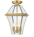 TFS 27 PENDANT 25wE14max L:275 H:400 - IP43 BRASS/CLEAR ROD:300mm + CHAIN:1000
