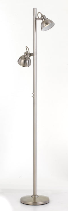 TFS FLOOR LAMP 6wGU10max D:110 H:1500 DLB SWITCH ON POLE - NICKEL