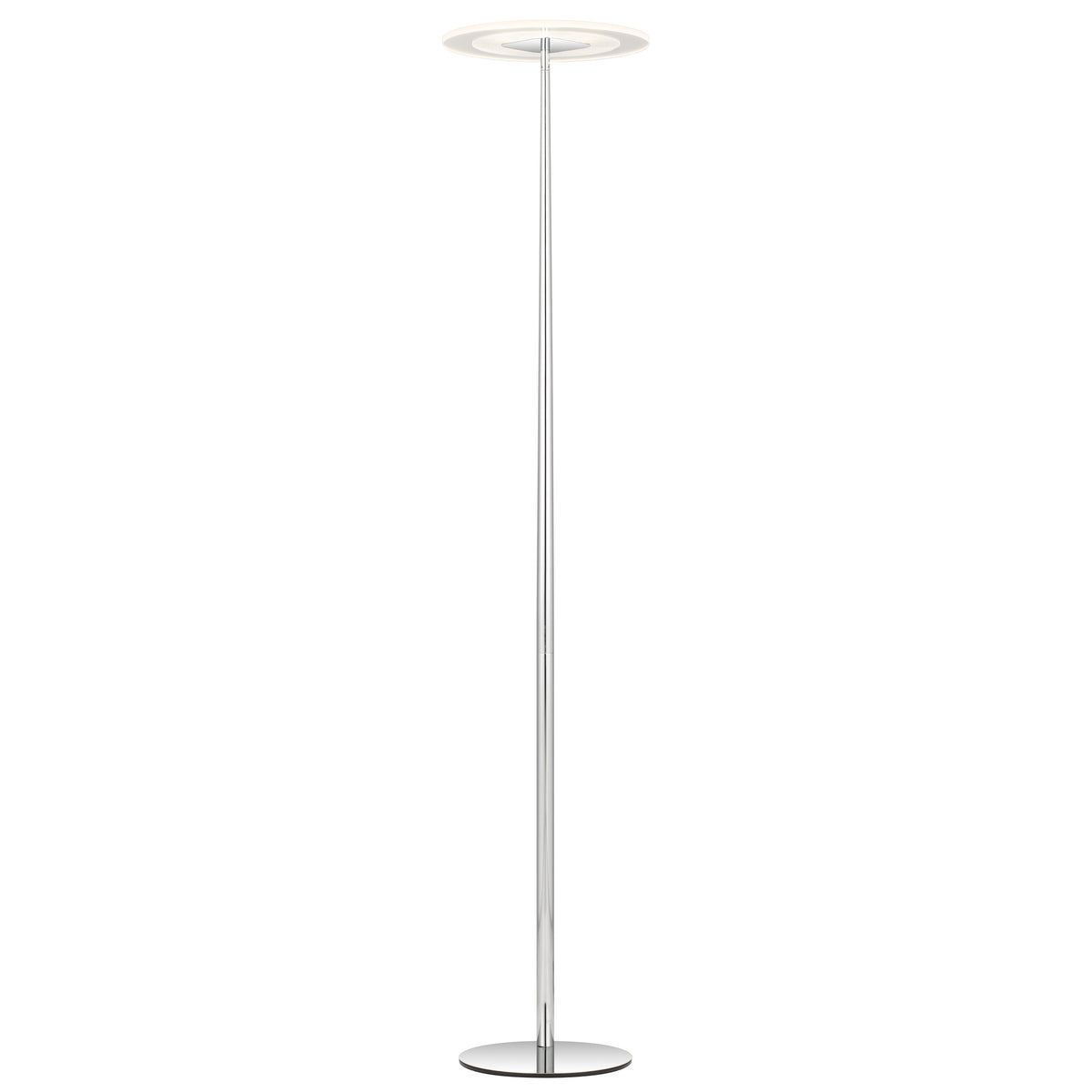 TFS LED FLOOR LAMP 12wLED 3CCT DIM 1800LM H1550 D350 foot swtch CHROME