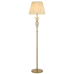 TFS FLOOR LAMP 25wE27max D400 H1650 foot swt ANT GOLD/ CHAMPAGNE/ CREAM