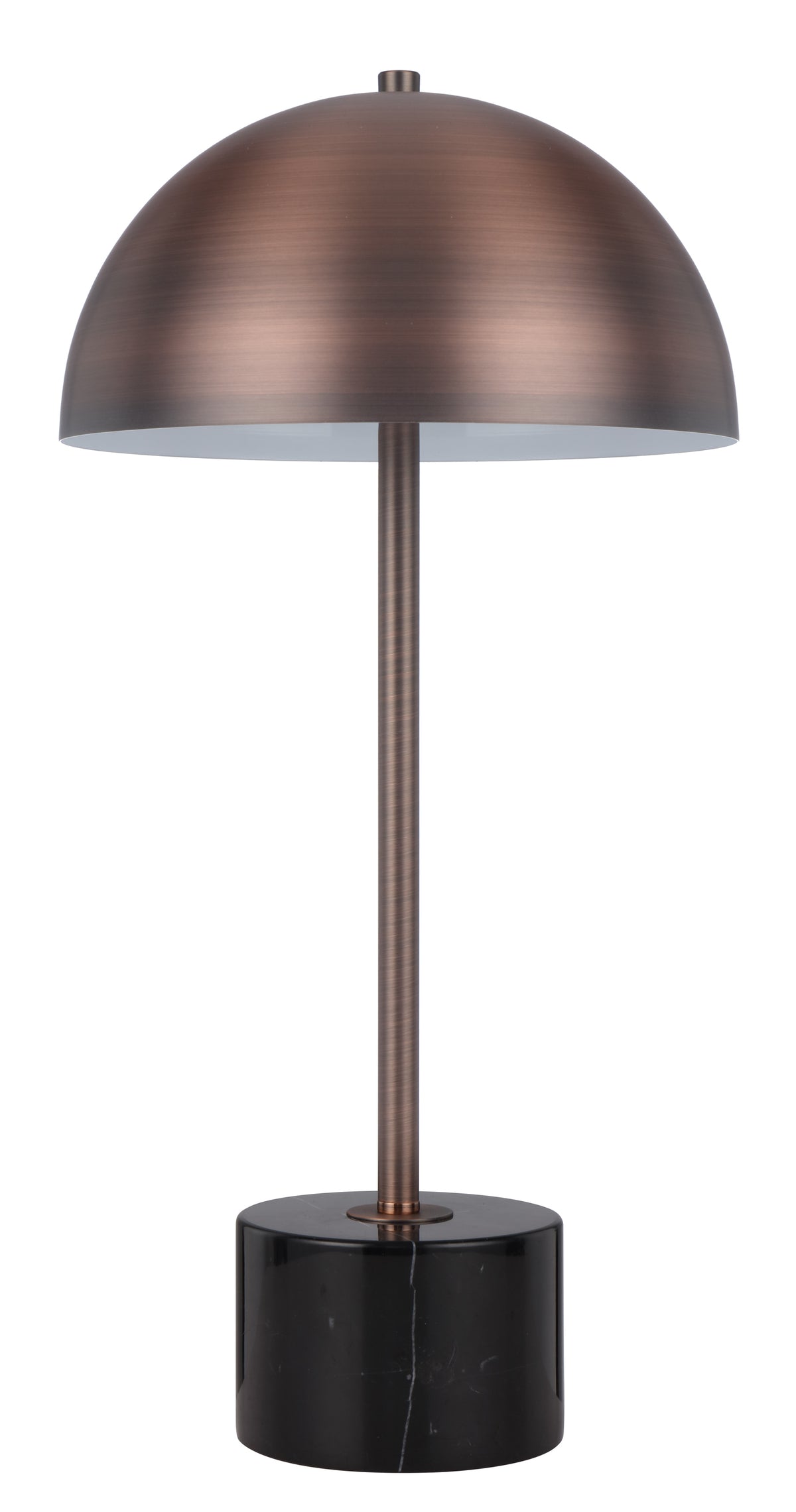 TFS TABLE LAMP 2x25wE27max D:250 H:500 inline switch BLACK MARBLE/BRONZE