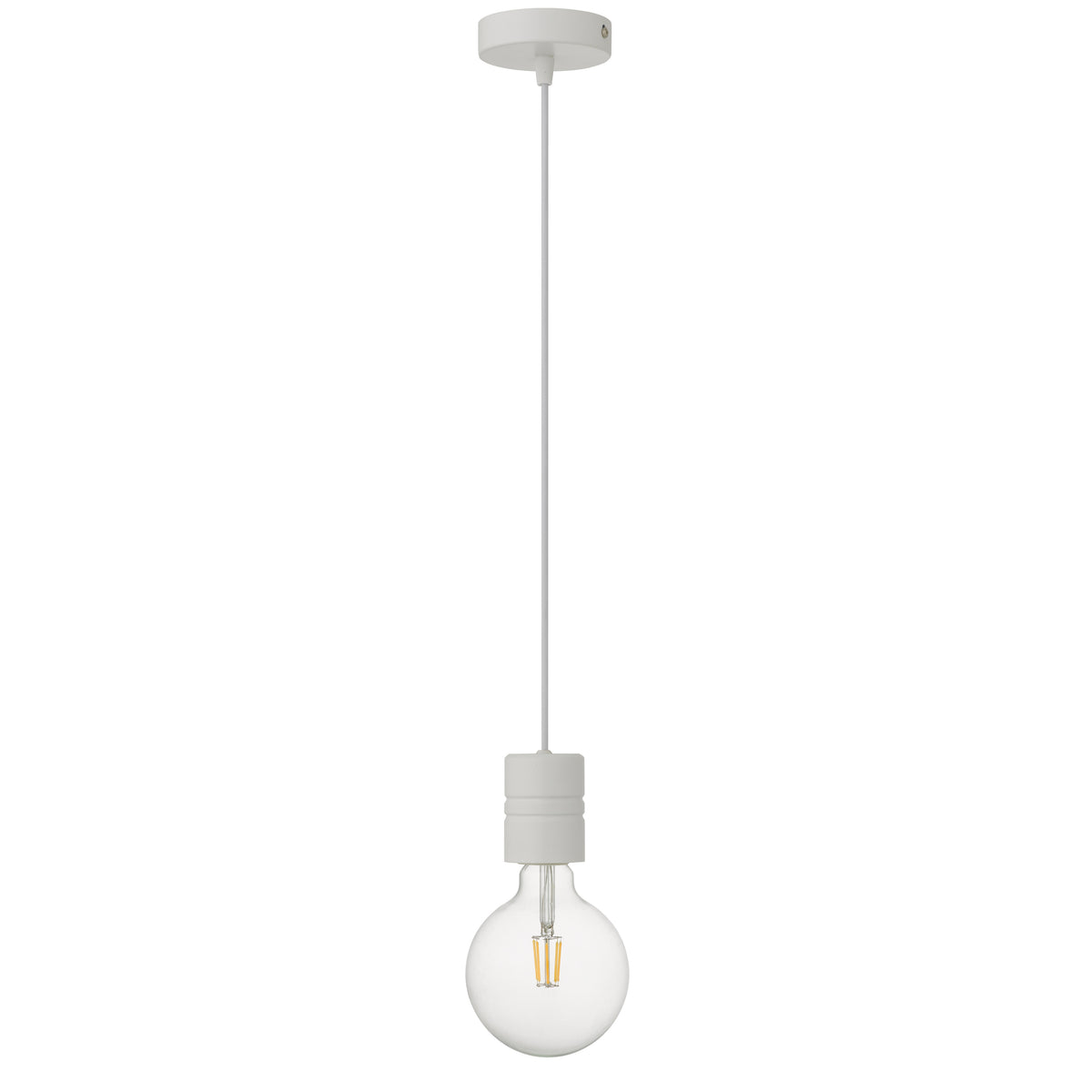 TFS CORD SET 25wE27max wSHADE RING L:2400 WHITE / WHITE