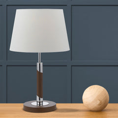 TFS TABLE LAMP 25wE27 D:300 H:500 WALNUT PAINTED/ WHITE - DARK