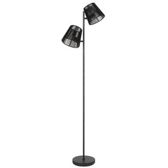 Potenza TFS FLOOR LAMP 2x25wE27max L480 W230 H1550 foot swt GUN METAL / BLACK STRING