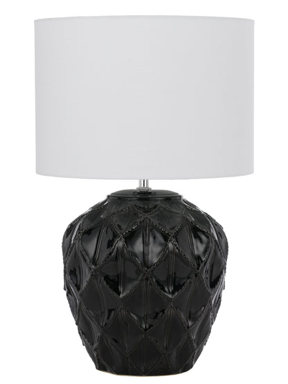 TFS CERAMIC TABLE LAMP 25wE27max D:330 H:540 BLACK / WHITE
