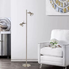TFS FLOOR LAMP 6wGU10max D:110 H:1500 DLB SWITCH ON POLE - NICKEL