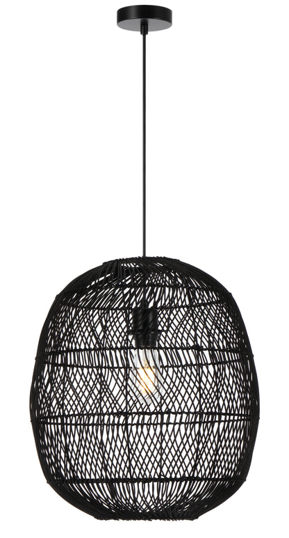 TFS 40 PENDANT 25wE27max D400 H430 cab1.5m BLACK RATTAN