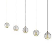 Altostone TFS 5 LTS BAR PENDANT 5x5wLED 3000K 1540Lm cab2M L960 W90 GOLD/BUBBLE GLASS