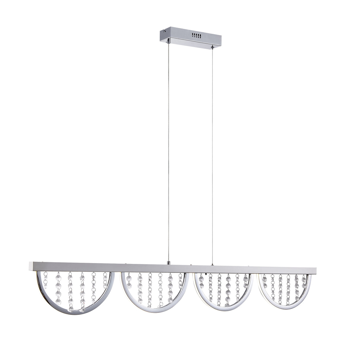 TFS PENDANT 24wLED 4000K cab2m DIM+RGB BY RMTE H170 L120 W80 2700LM CHROME/CRYSTAL