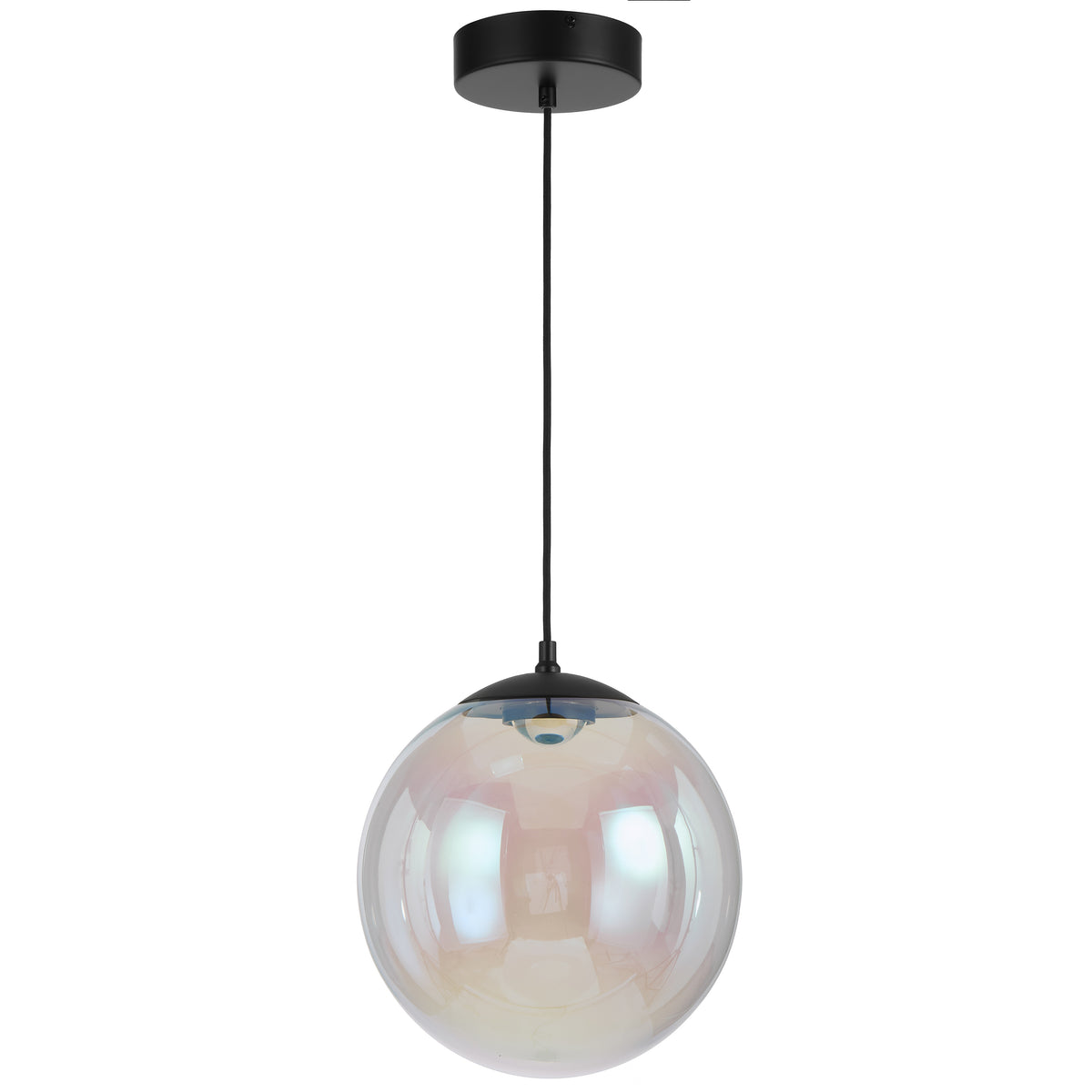 TFS 30 PENDANT 12wLED 3000K DIM 580Lm D300 H335 cab 2m BLACK MATT/ RAINBOW