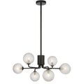 TFS 6LT PENDANT 6x6wG9max KIT D650 H295 ROD:2*600+1*300 BLACK/ CLEAR PRISM PATTERN