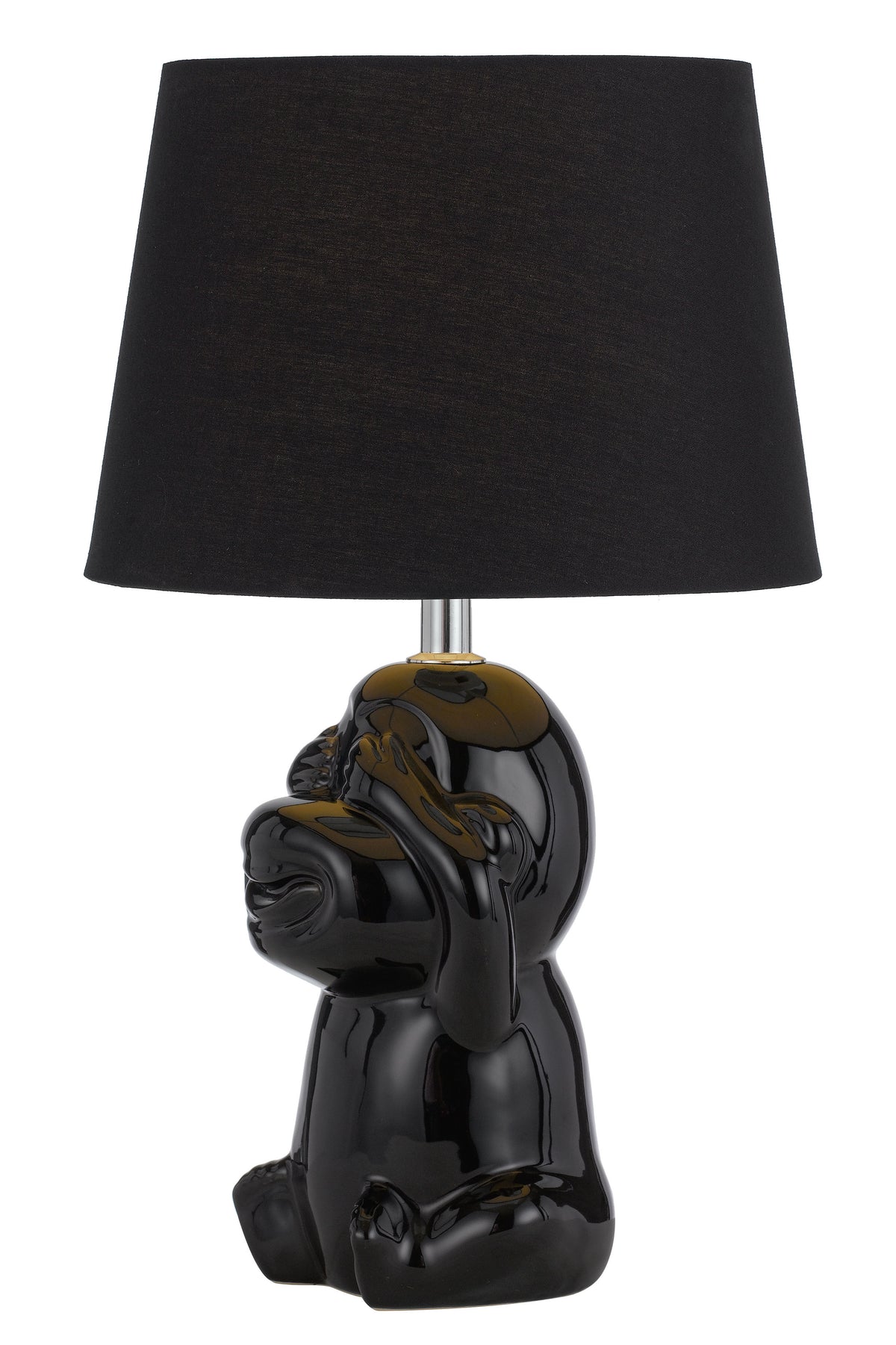 TFS CERAMIC TABLE LAMP 25wE27max H:380 D:215 BLACK/BLACK