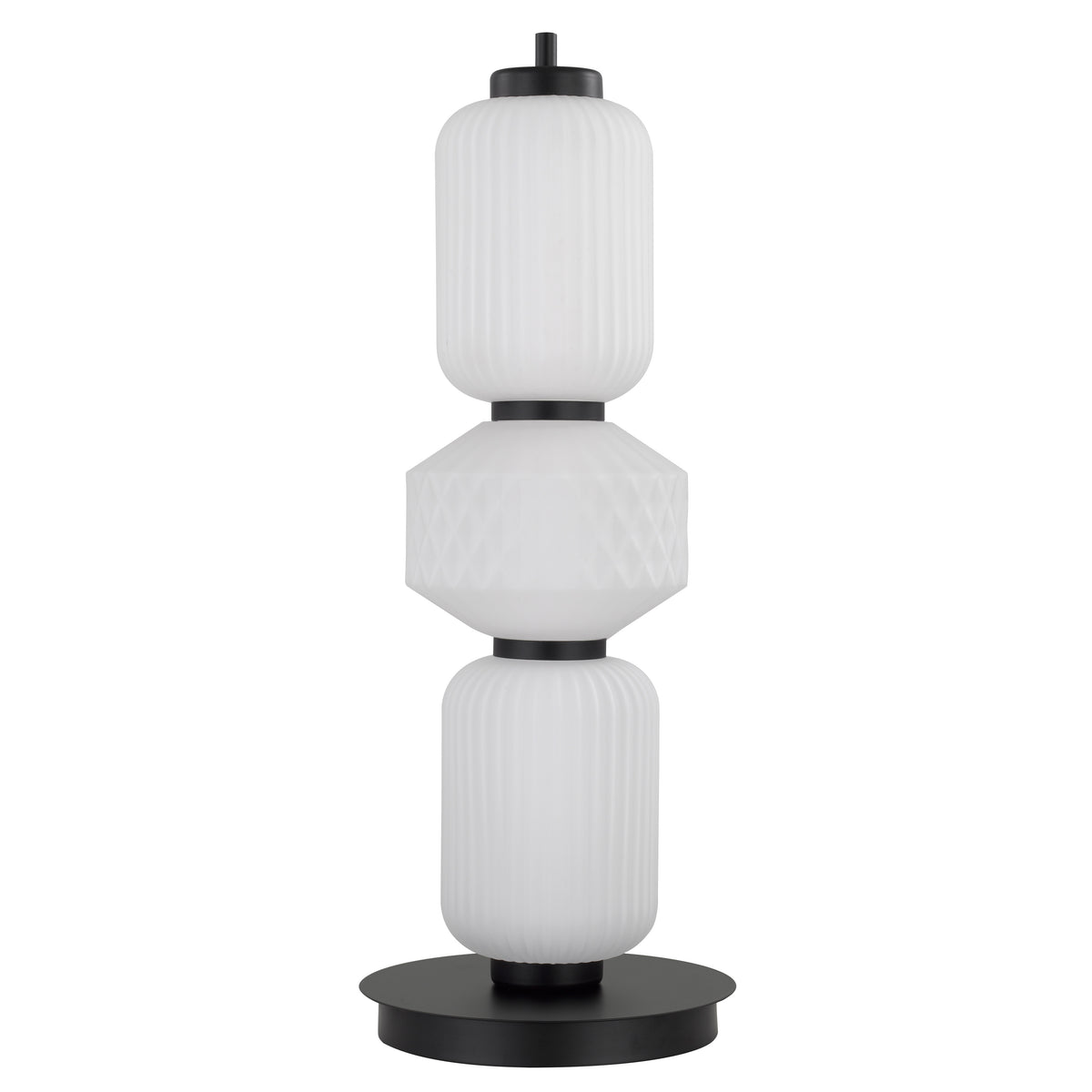Trento TFS TABLE LAMP 15wLED 3000K DIM D:200 H:530 BASE: BLACK 560Lm GLASS: FROST